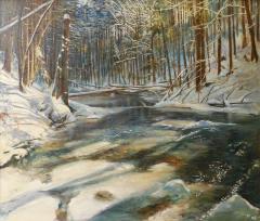 Pokorný Jan, ak. malíř &ndash; Podvečer zimní